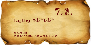 Tajthy Máté névjegykártya